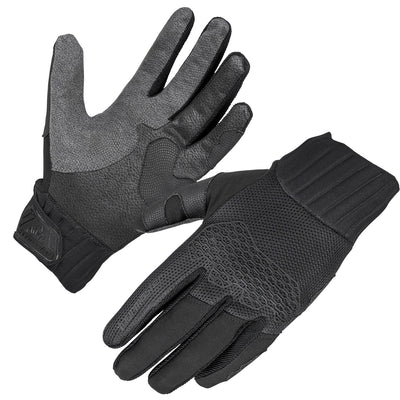 Tourmaster ADV Lite Air Gloves Black/Black/Grey - Back of Hand and Palm Views of Pair