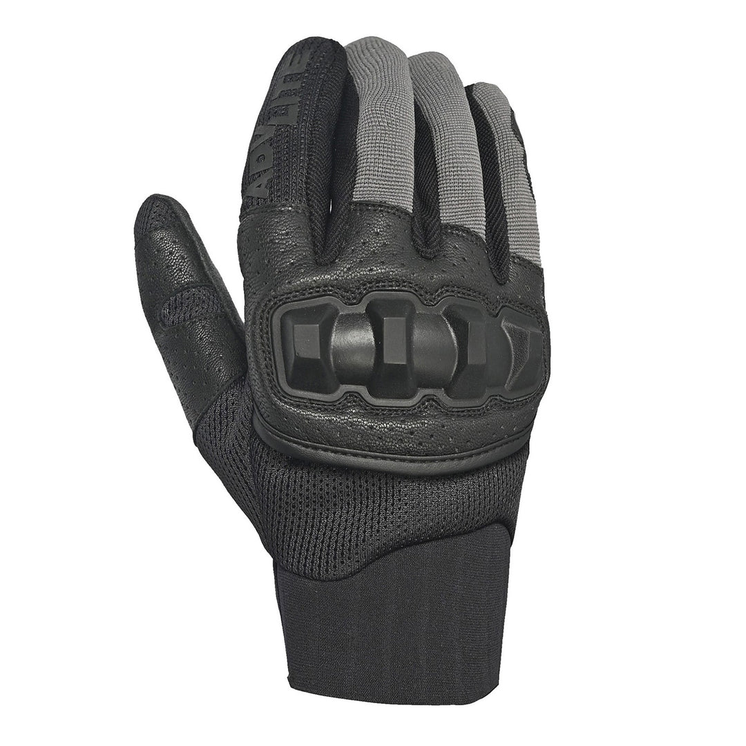 Tourmaster Adventure Lite Armored Gloves Black/Grey - Back of Hand View