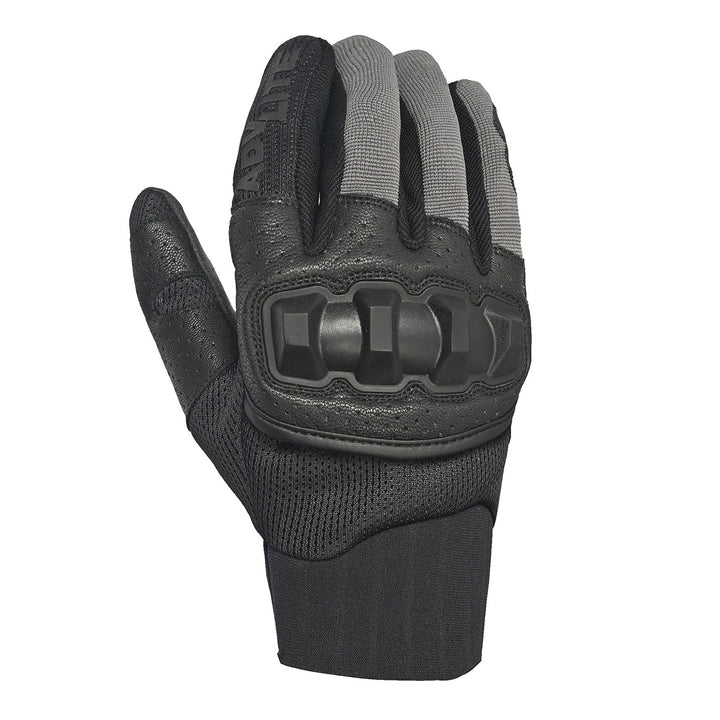 Tourmaster Adventure Lite Armored Gloves Black/Grey - Back of Hand View