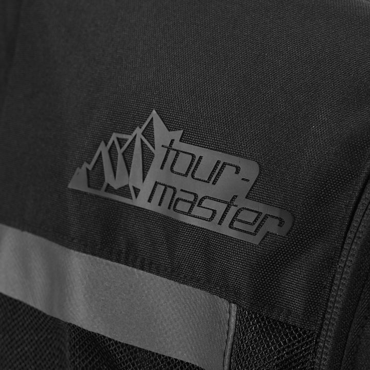 Tourmaster Adventure Lite Mesh Jacket Black - Close-Up of Brand Logo on Rear Shoulder