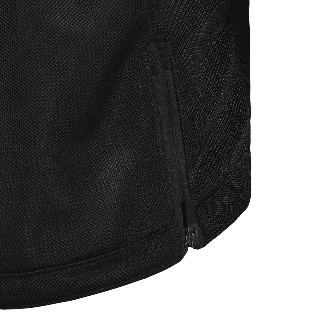 Tourmaster Adventure Lite Mesh Jacket Black - Close-Up of Waist Adjustment Zipper
