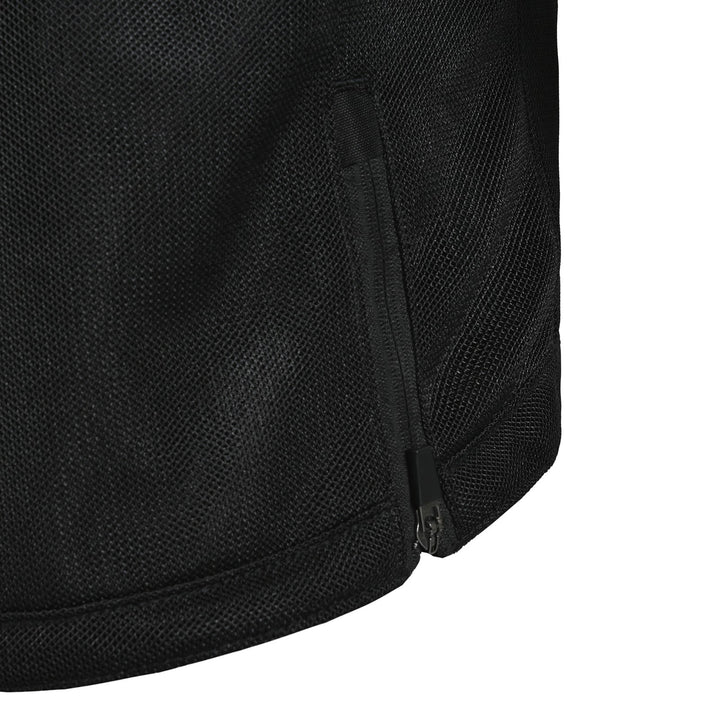 Tourmaster Adventure Lite Mesh Jacket Black - Close-Up of Waist Adjustment Zipper