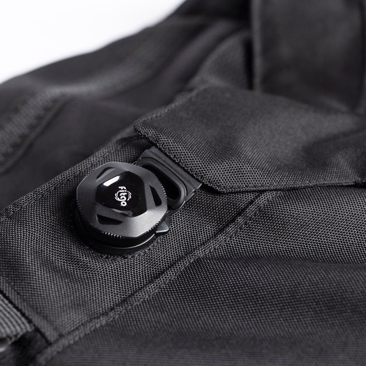 Tourmaster Adventure Lite Mesh Pants Black - Close-Up of Fitgo Twist Lock