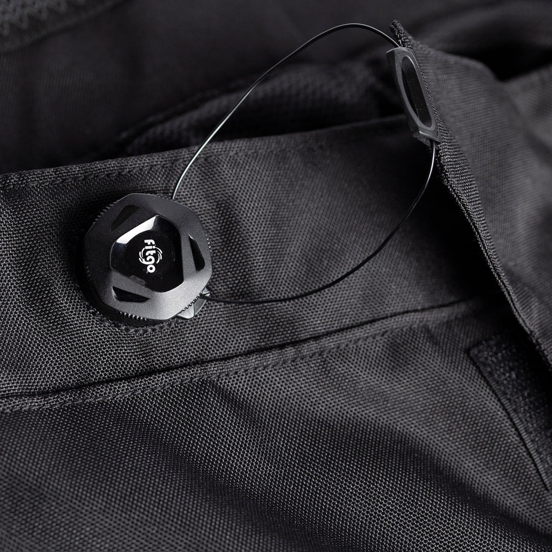 Tourmaster Adventure Lite Mesh Pants Black - Close-Up of Fitgo Twist Lock Undone