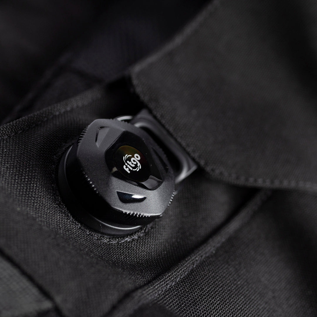 Tourmaster Adventure Lite Pants Black - Close-Up of Fitgo Twist Lock