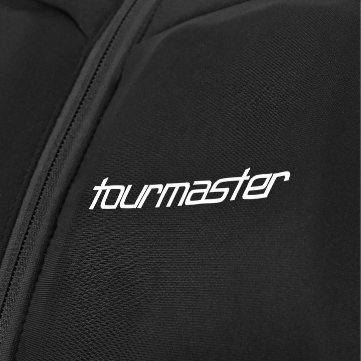 Tourmaster Armanox CE Body Protector Black - Close-Up of Brand Logo on Chest