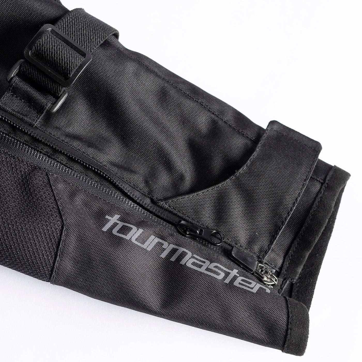 Tourmaster Centurion Lite 1-Piece Suit Black/Black - Close-Up of Wrist Sleeve Details