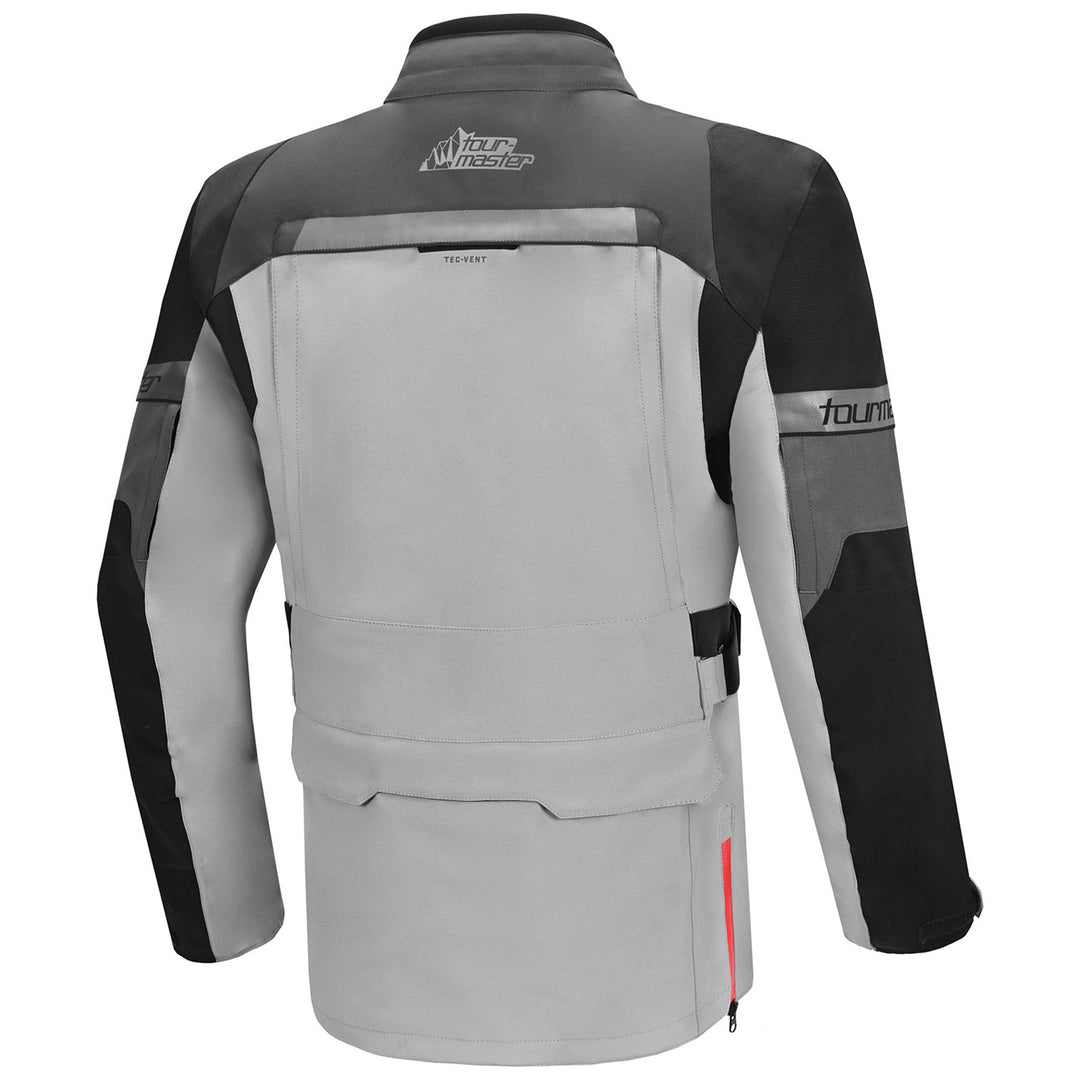 Tourmaster Discovery Jacket Grey/Gun - Rear View