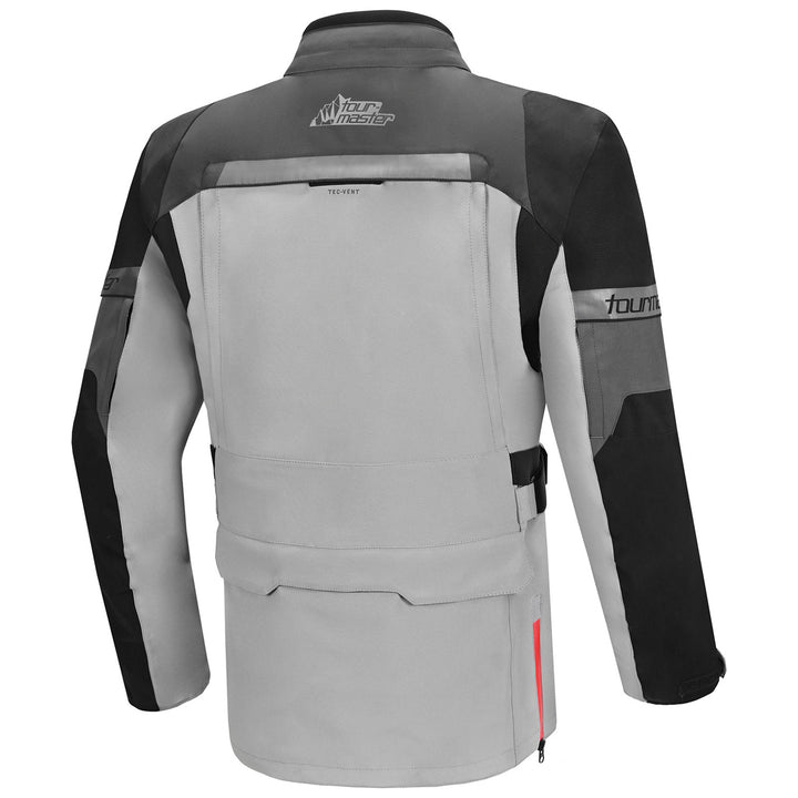 Tourmaster Discovery Jacket Grey/Gun - Rear View