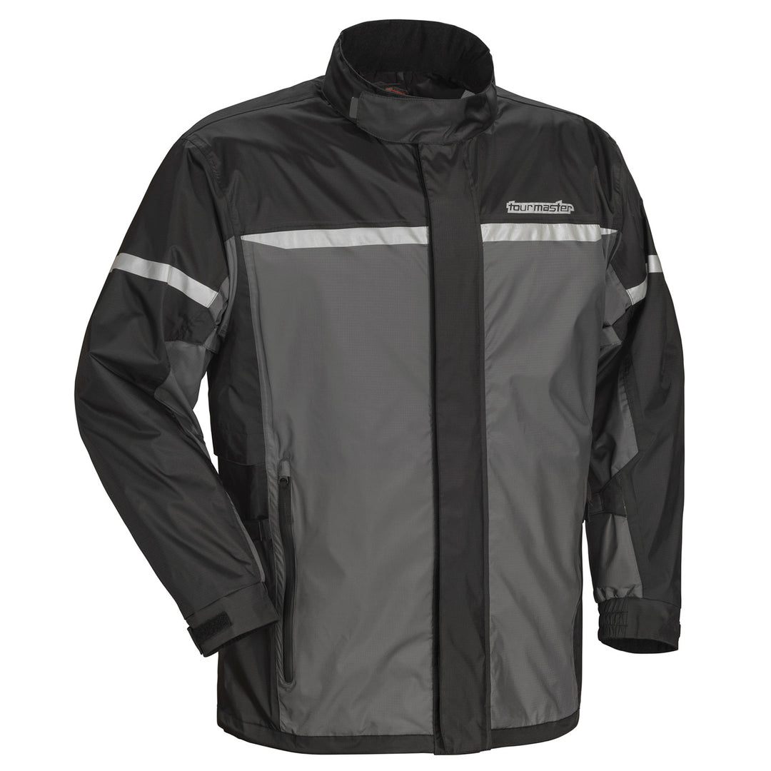 Tourmaster Sentry Rain Jacket Black - Front View