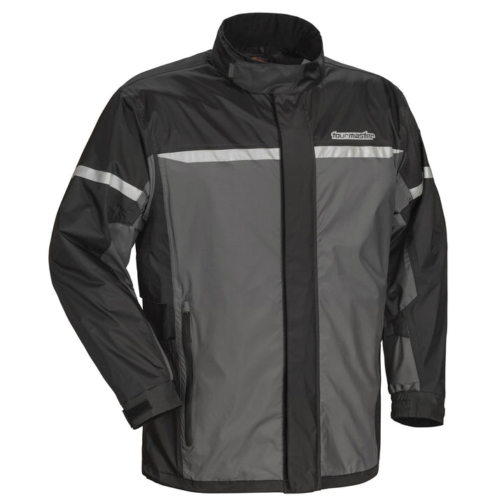 Tourmaster Sentry Rain Jacket Black - Front View