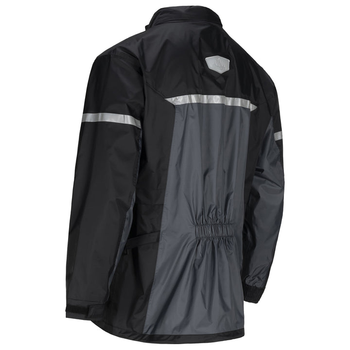 Tourmaster Sentry Rain Jacket Black - Rear Side View