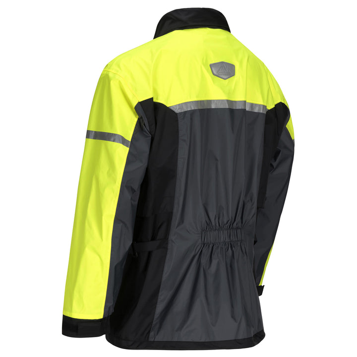 Tourmaster Sentry Rain Jacket Hi-Viz - Rear Side View
