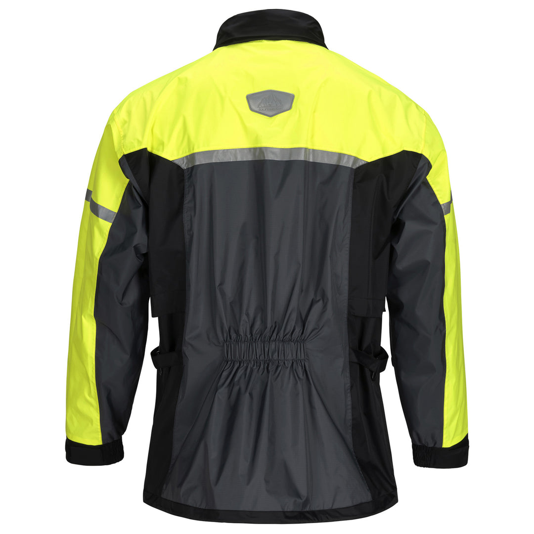 Tourmaster Sentry Rain Jacket Hi-Viz - Rear View