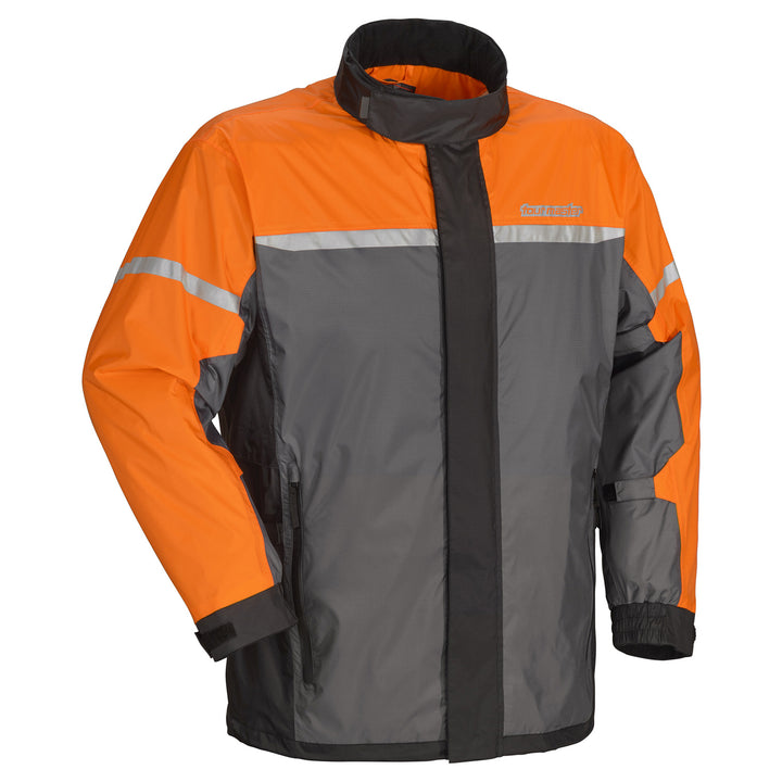 Tourmaster Sentry Rain Jacket Orange - Front Side View