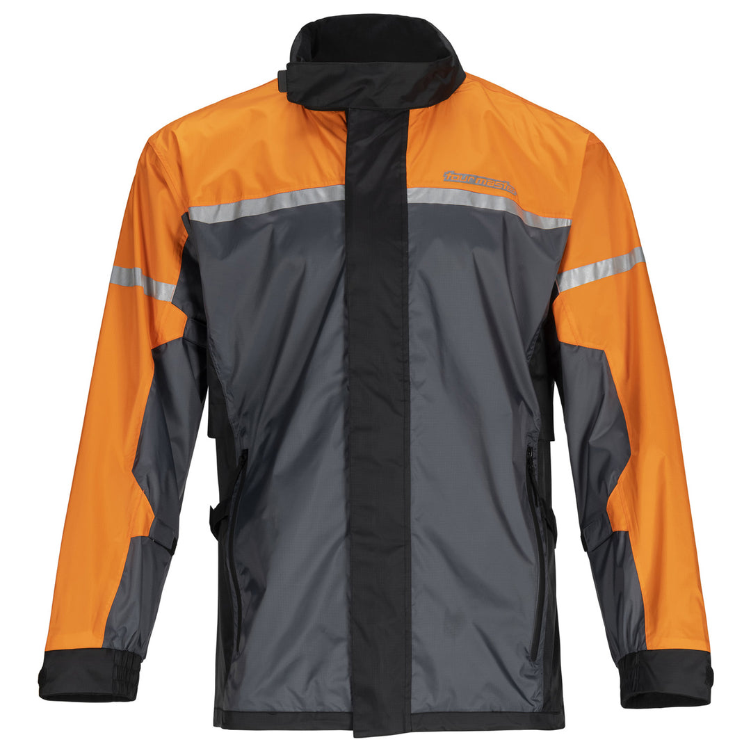 Tourmaster Sentry Rain Jacket Orange - Front View