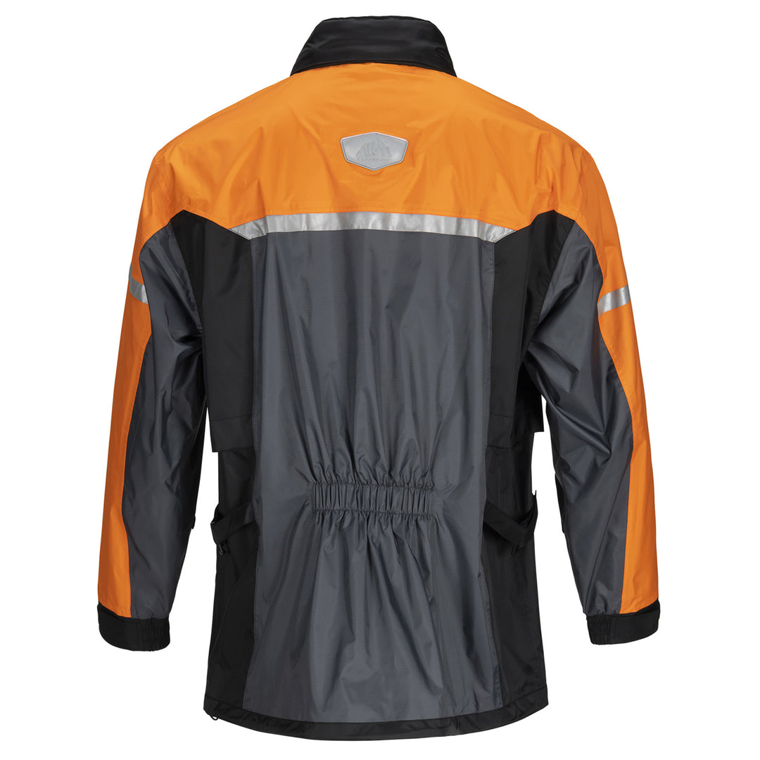 Tourmaster Sentry Rain Jacket Orange - Rear View