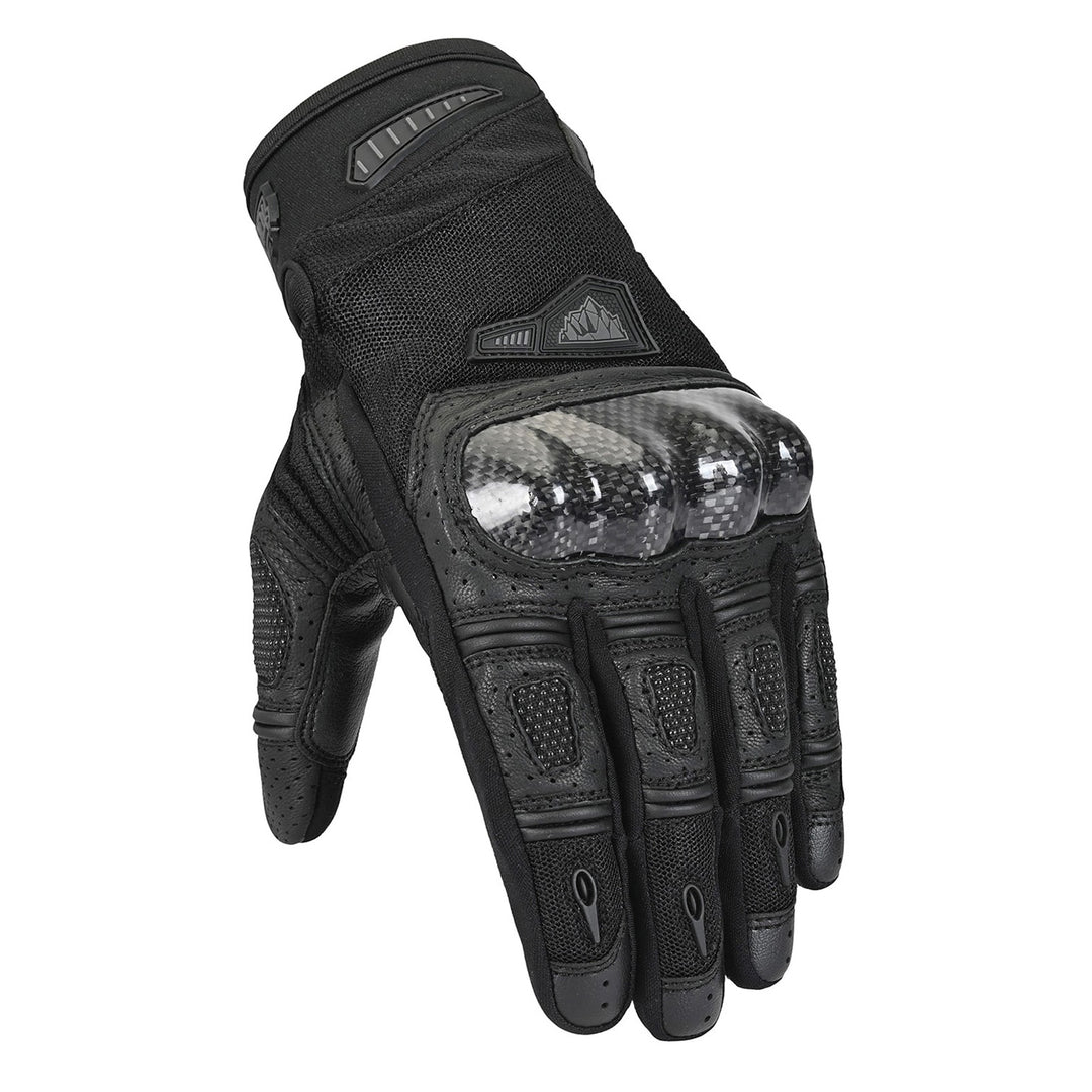Tourmaster Sierra Peak Adventure Pro 2.0 Gloves Black/Dark Grey - Angled Back of Hand View