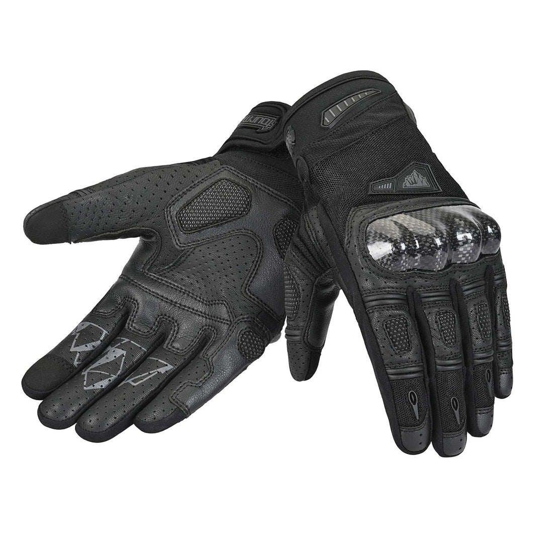 Tourmaster Sierra Peak Adventure Pro 2.0 Gloves Black/Dark Grey - Back of Hand and Palm Views of Pair