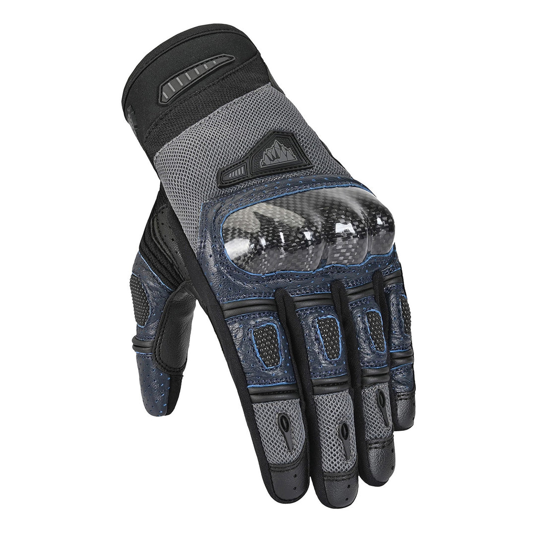 Tourmaster Sierra Peak Adventure Pro 2.0 Gloves Grey/Navy - Angled Back of Hand View