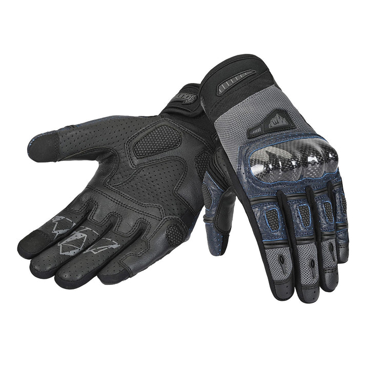 Tourmaster Sierra Peak Adventure Pro 2.0 Gloves Grey/Navy - Back of Hand and Palm Views of Pair