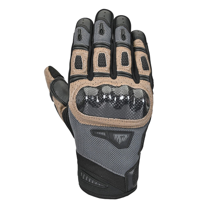 Tourmaster Sierra Peak Adventure Pro 2.0 Gloves Grey/Sand - Back of Hand View