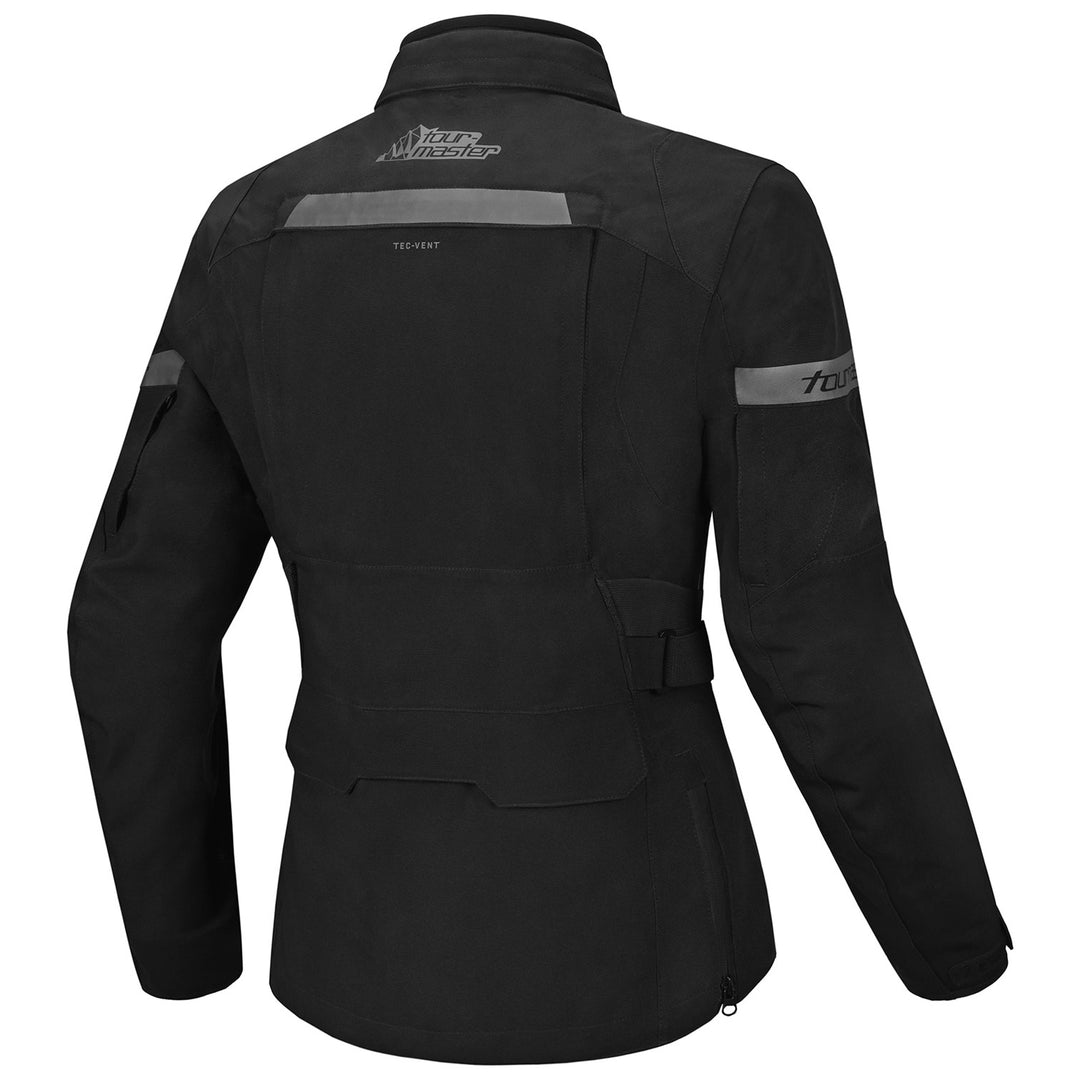 Tourmaster Women's Discovery Jacket Black/Black - Rear View