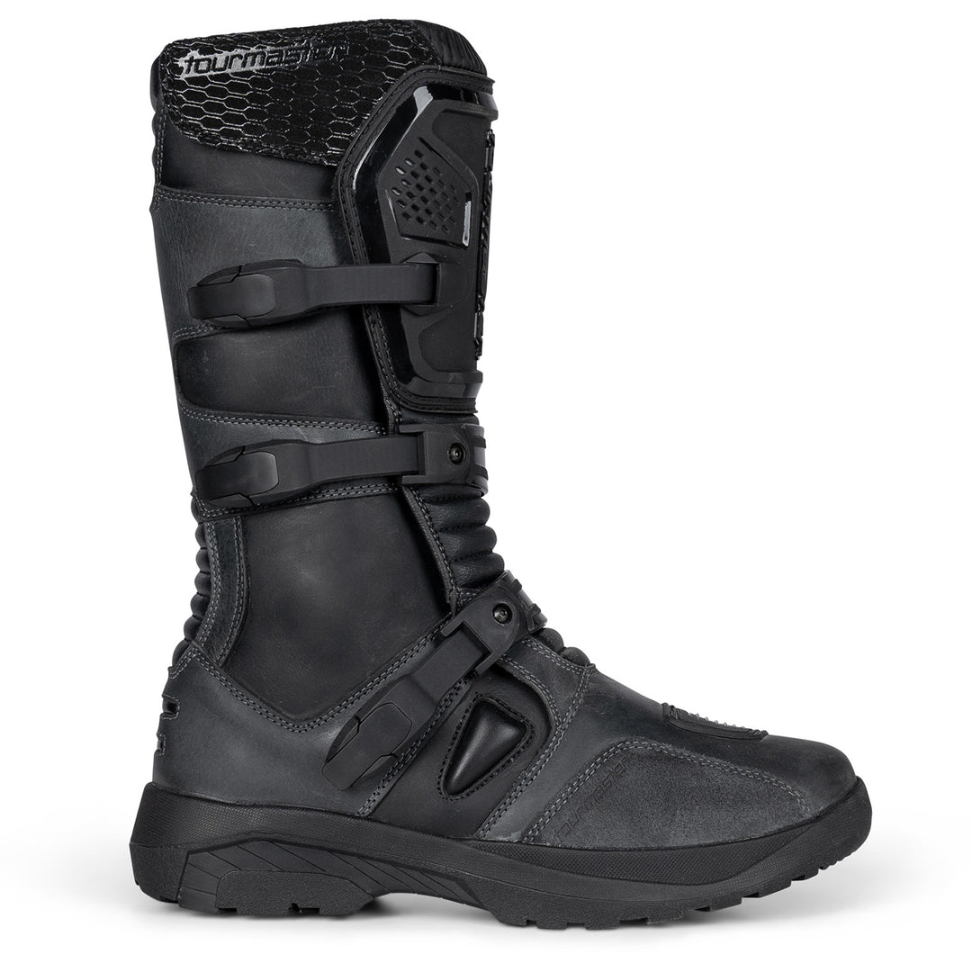 Tourmaster Highlander ADV Boots Grey/Black - Outer Side View