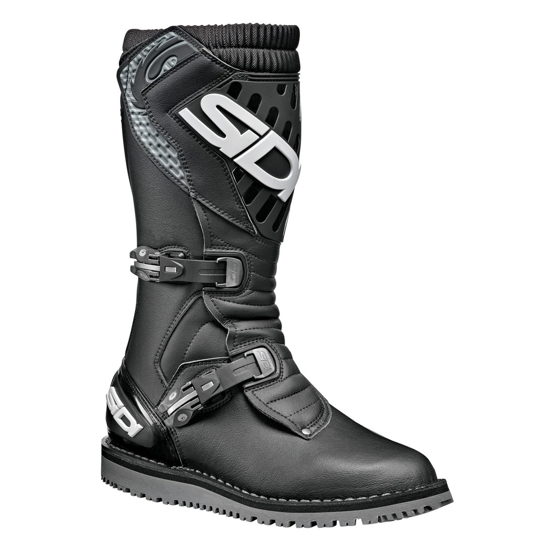 Sidi Trial Zero 2 Boots Black/Black - Front Side View