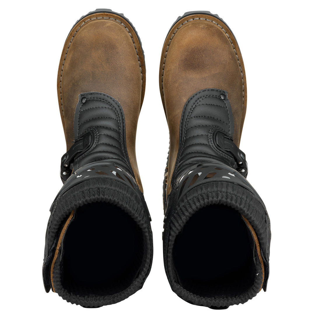 Sidi Trial Zero 2 Boots Tobacco/Black - Top Down View of Pair