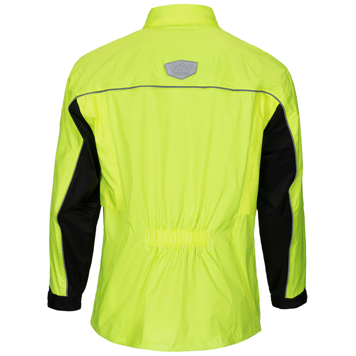 Tourmaster Defender Two-Piece Rainsuit Hi-Viz - Rear View of Jacket