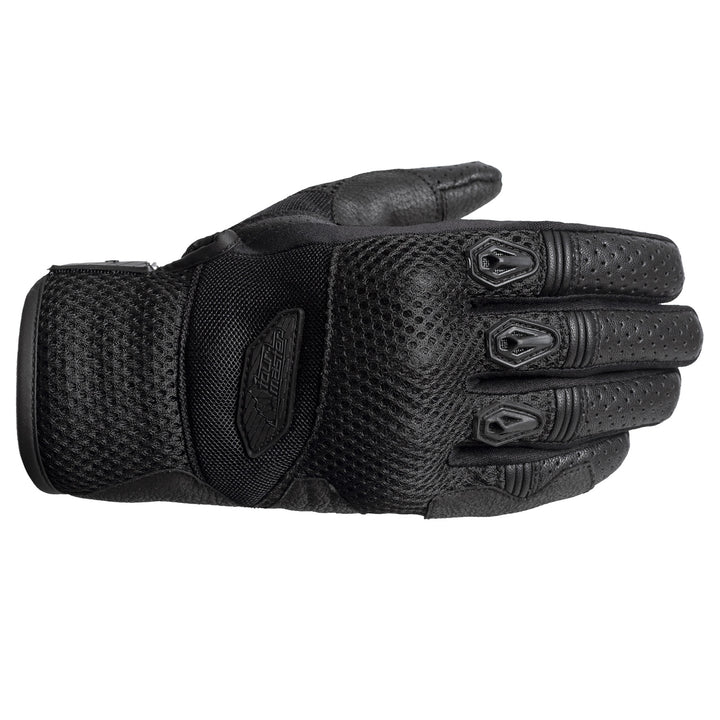 Tourmaster Draft Air Gloves Black - Back of Hand Horizontal View