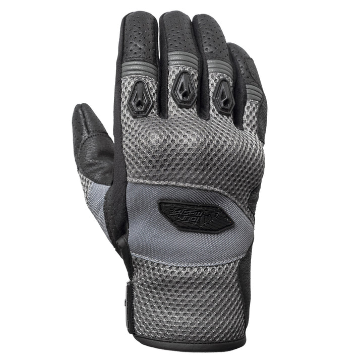 Tourmaster Draft Air Gloves Dark Grey/Black - Back of Hand Vertical View