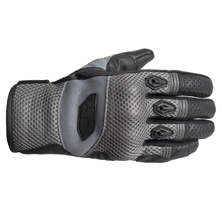 Tourmaster Draft Air Gloves Dark Grey/Black - Back of Hand Horizontal View