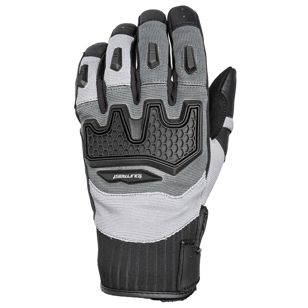 Tourmaster Overlander Adventure Gloves Black/Grey - Back of Hand View