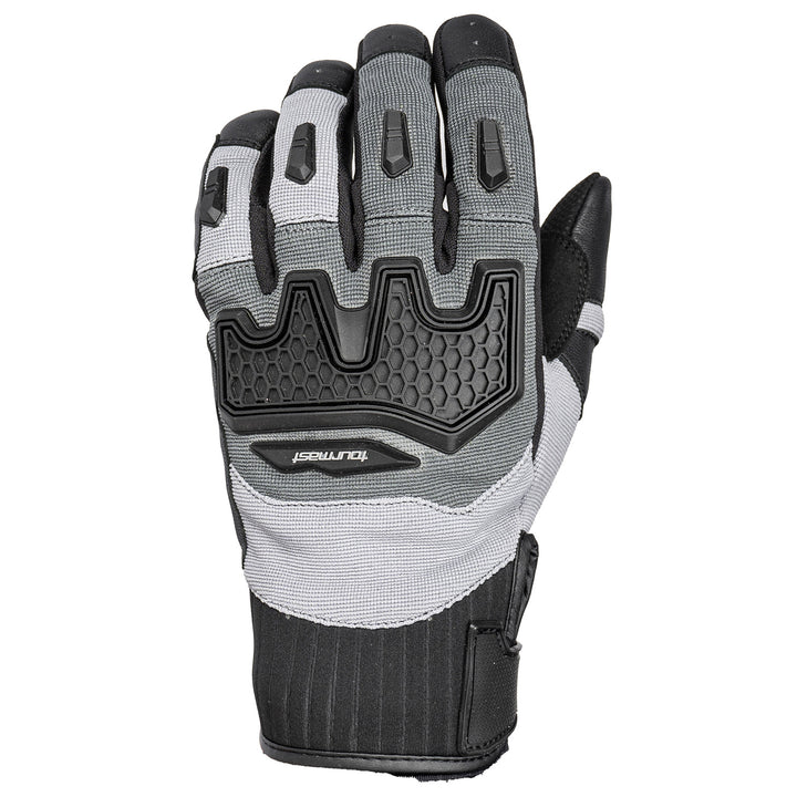 Tourmaster Overlander Adventure Gloves Black/Grey - Back of Hand View