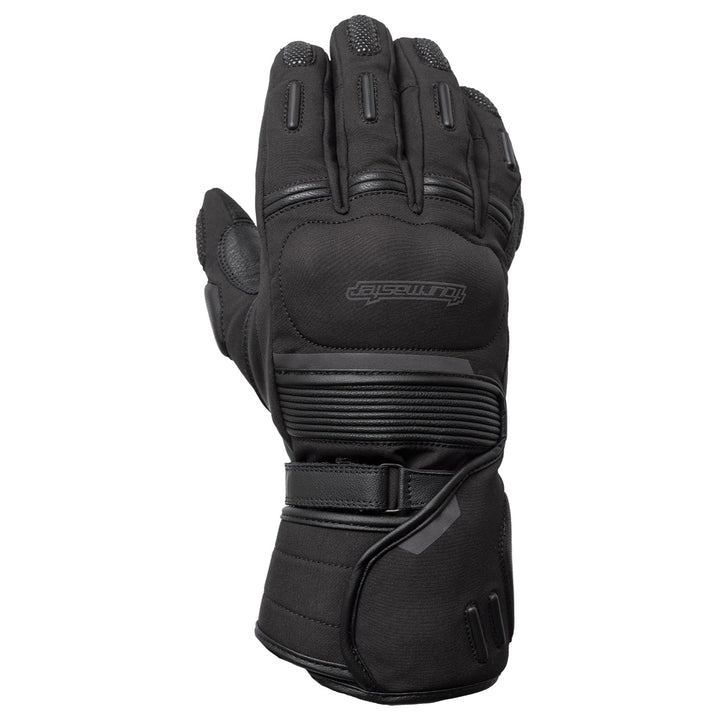 Tourmaster Polar-Tex 2.0 Waterproof Gloves Black - Back of Hand Vertical View