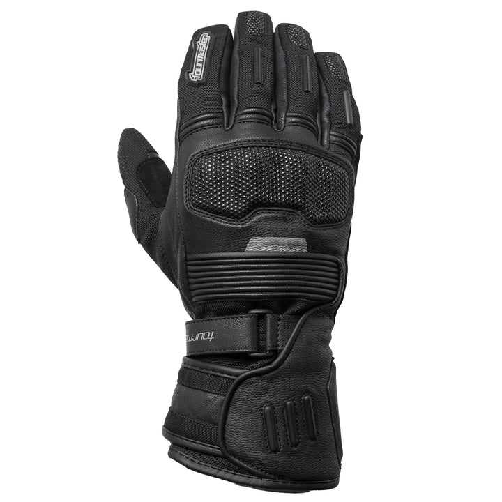 Tourmaster Super-Tour Waterproof Adventure Gloves Black - Back of Hand Vertical View