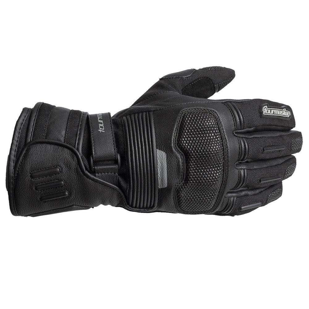 Tourmaster Super-Tour Waterproof Adventure Gloves Black - Back of Hand Horizontal View