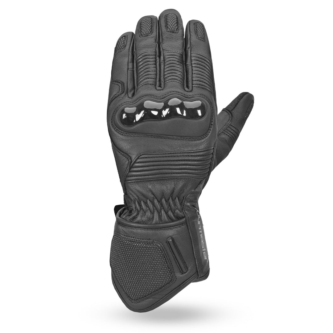 Tourmaster Super Warm Waterproof Gloves Black - Back of Hand Vertical View