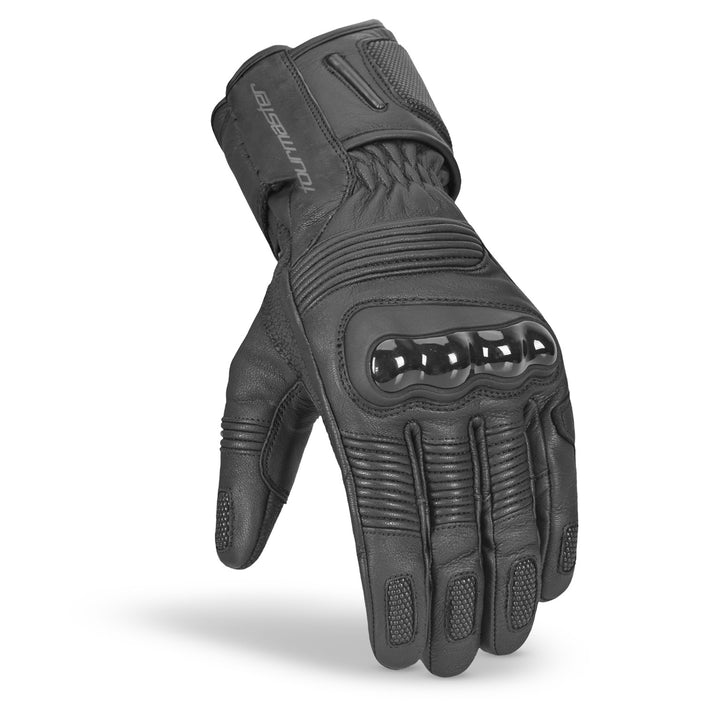 Tourmaster Super Warm Waterproof Gloves Black - Side Back of Hand View