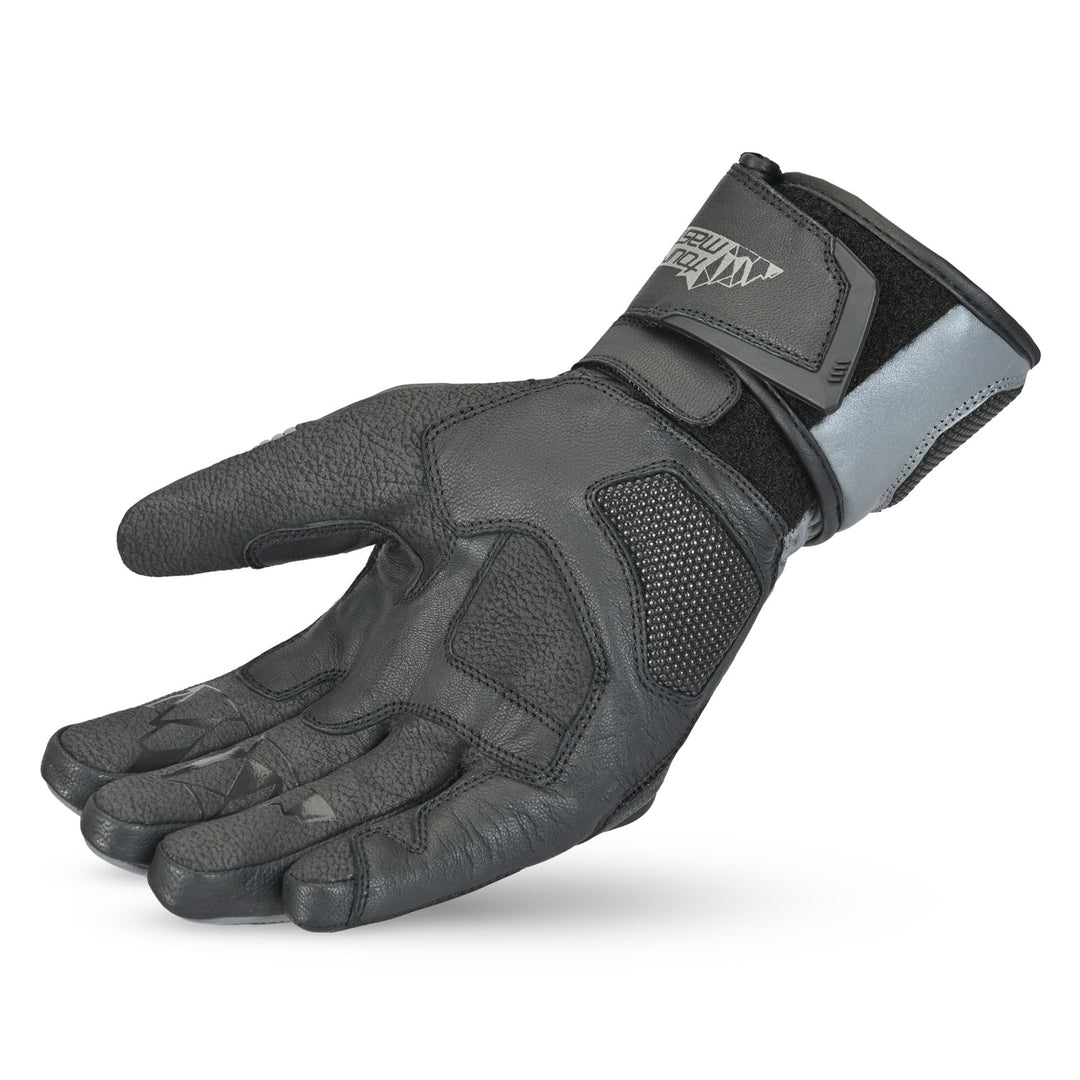 Tourmaster Super Warm Waterproof Gloves Black/Grey - Side Palm View