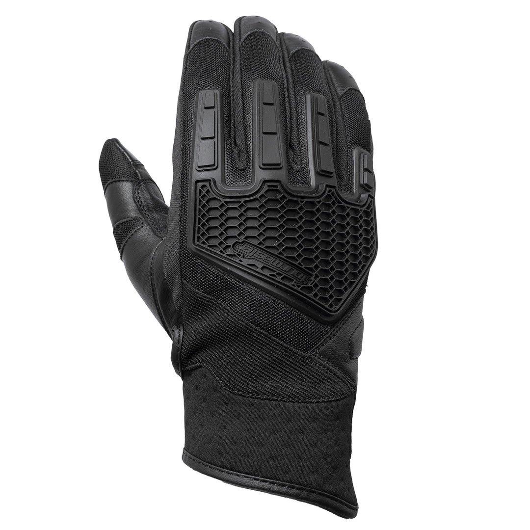 Tourmaster Switchback Adventure Gloves Black/Black - Back of Hand Vertical View