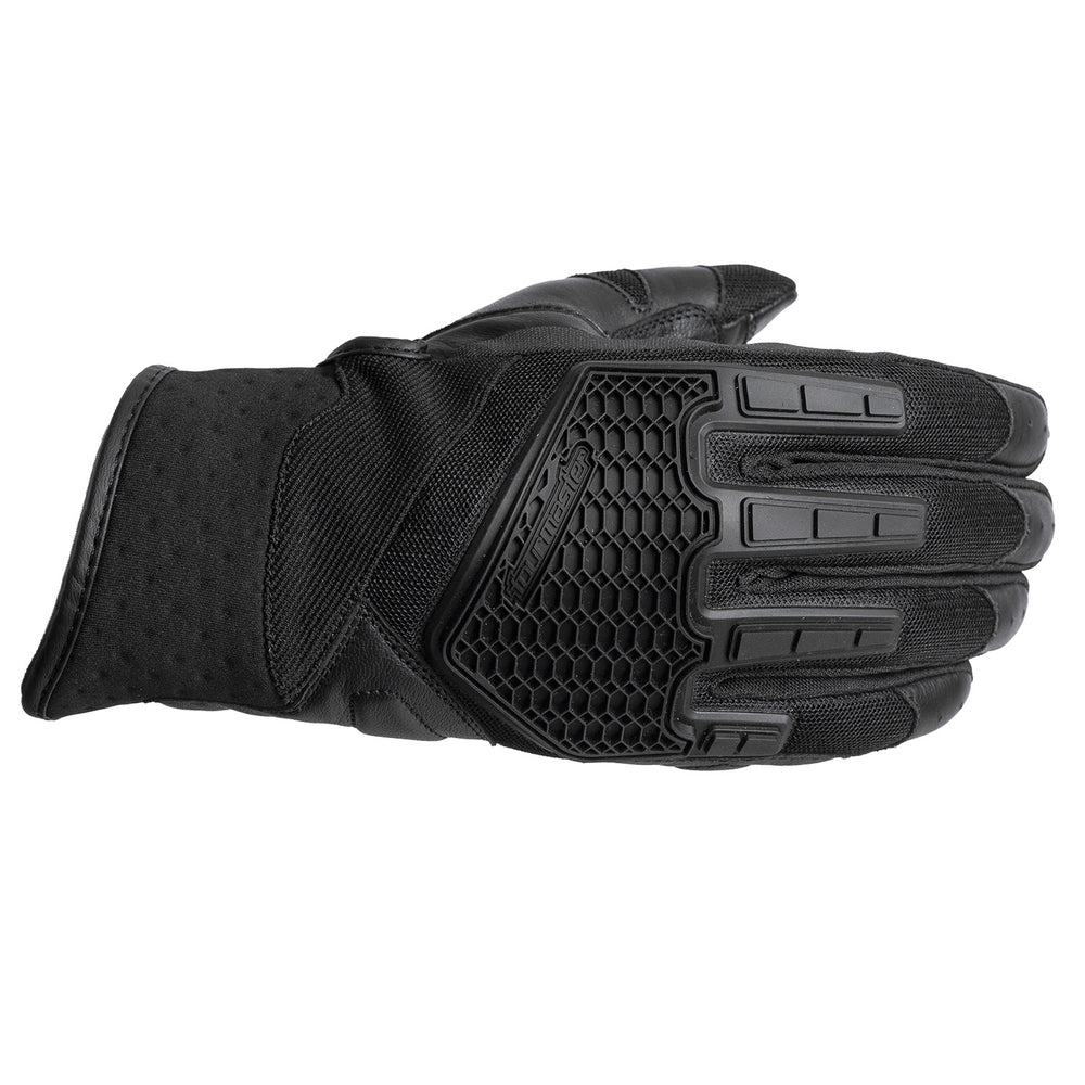 Tourmaster Switchback Adventure Gloves Black/Black - Back of Hand Horizontal View