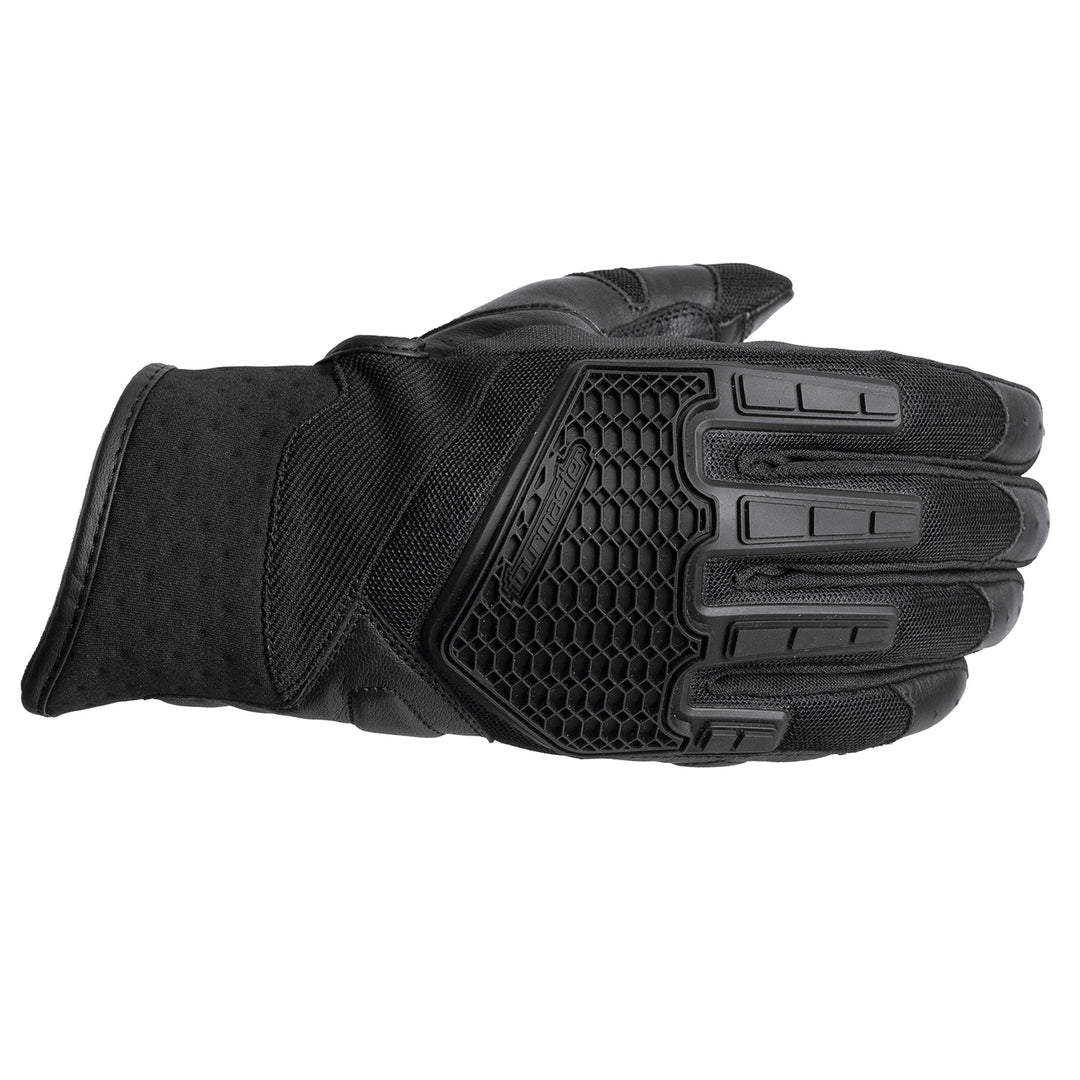 Tourmaster Switchback Adventure Gloves Black/Black - Back of Hand Horizontal View
