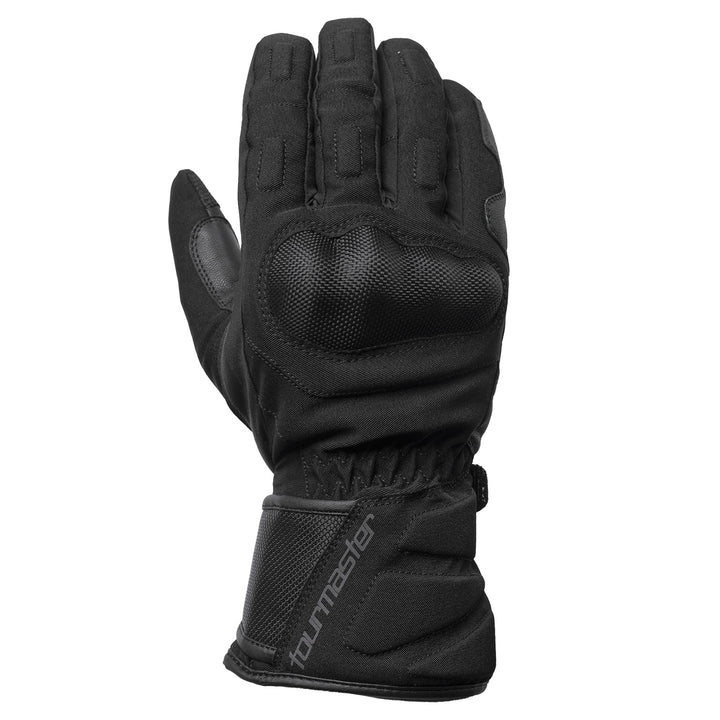 Tourmaster Tour-Tex 2.0 Waterproof Gloves Black - Back of Hand Vertical View
