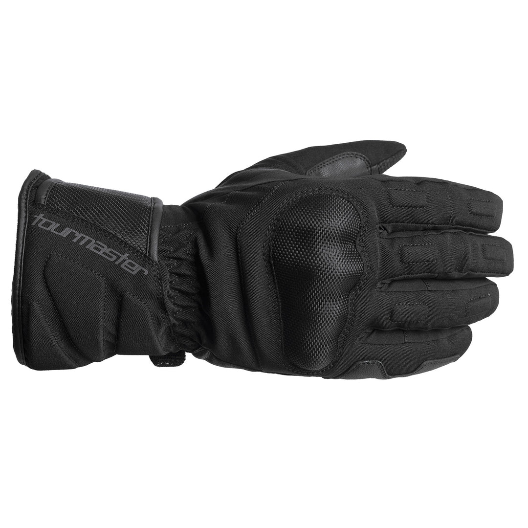 Tourmaster Tour-Tex 2.0 Waterproof Gloves Black - Back of Hand Horizontal View
