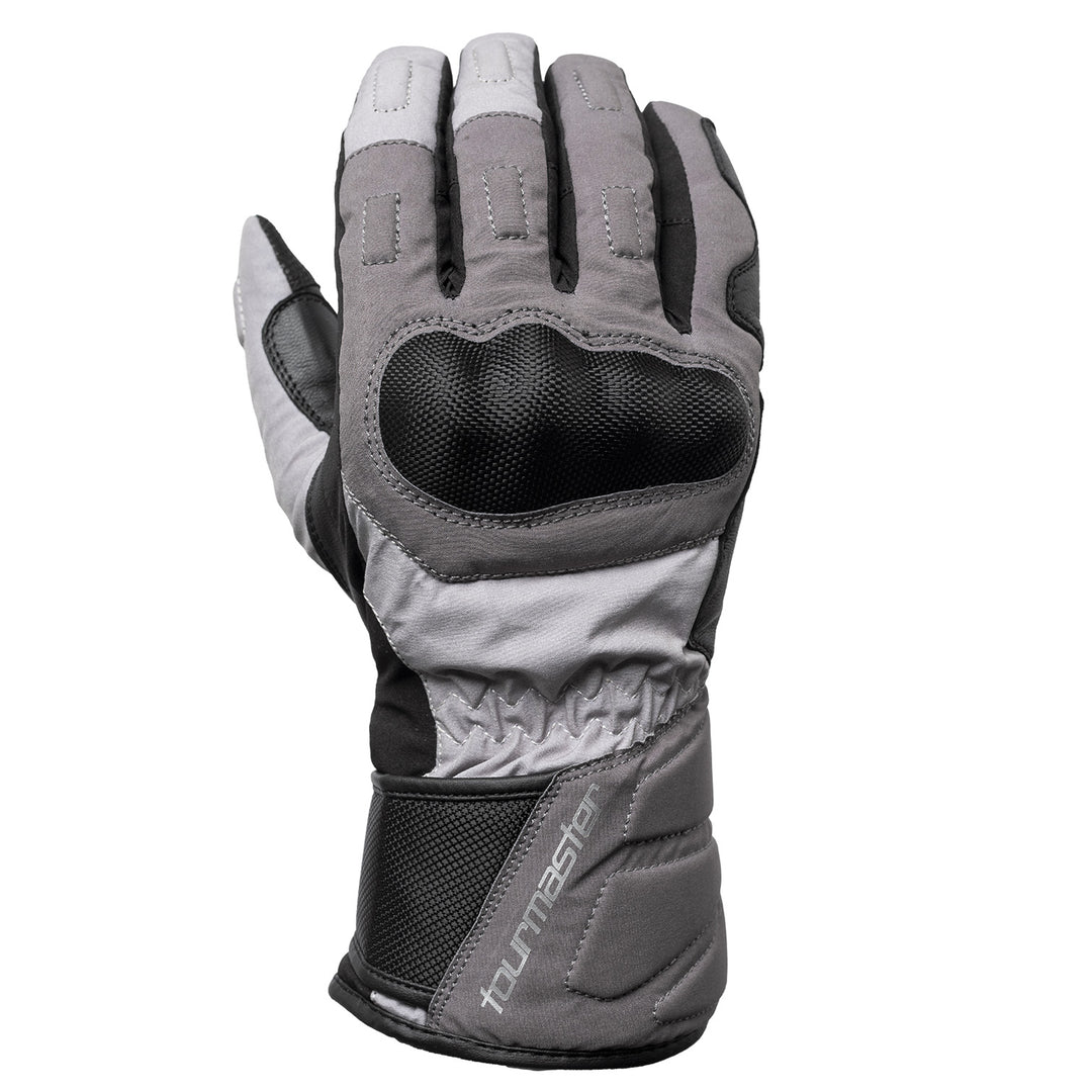 Tourmaster Tour-Tex 2.0 Waterproof Gloves Grey/Light Grey - Back of Hand Vertical View