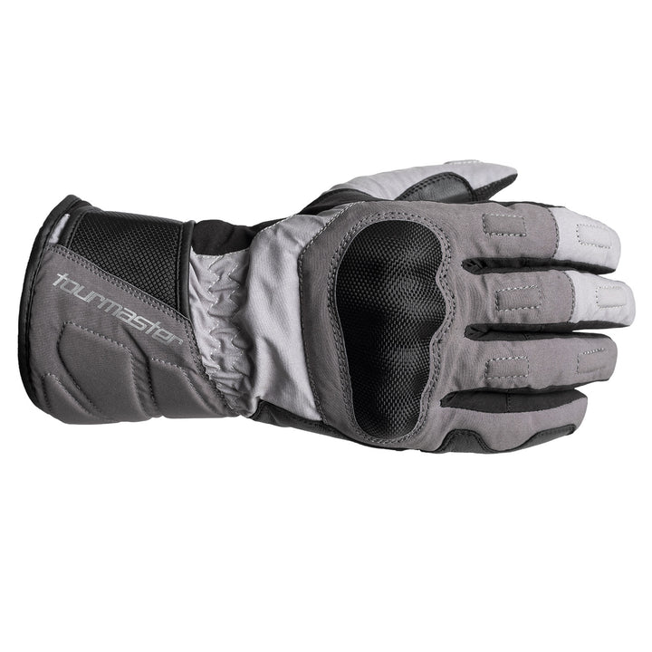 Tourmaster Tour-Tex 2.0 Waterproof Gloves Grey/Light Grey - Back of Hand Horizontal View