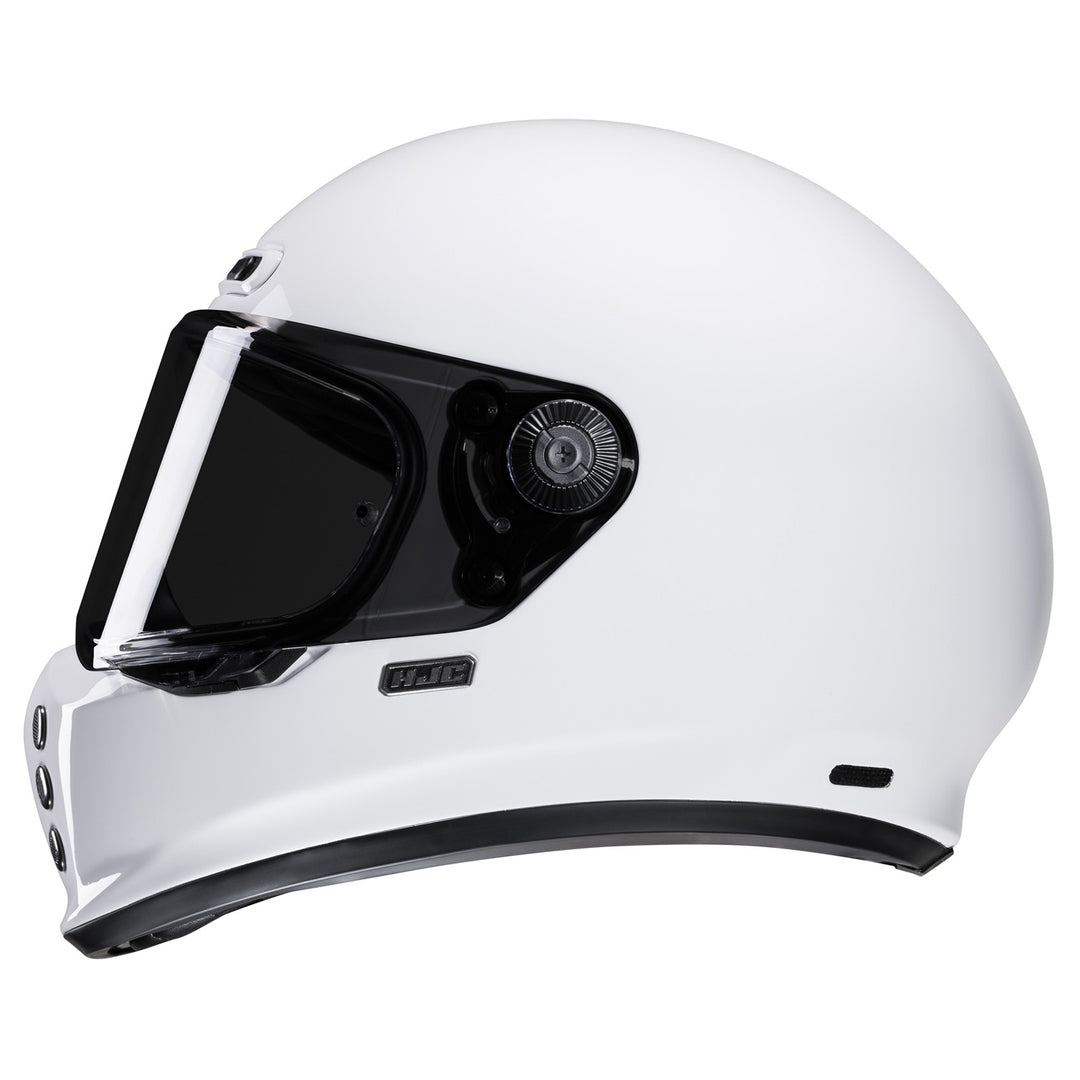 HJC V10 Solid Helmet White - Left Side View
